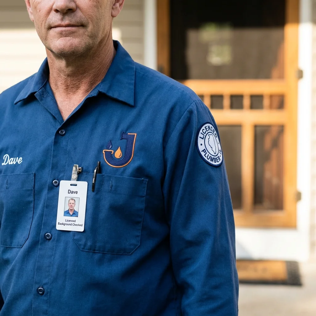 Licensed plumber showing ID badge in Goldens Bridge, NY